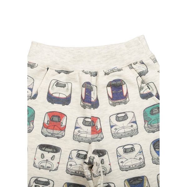 【でんしゃのずかん】スウェットショートパンツ（でんしゃのずかんパターン）