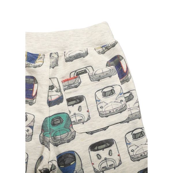 【でんしゃのずかん】スウェットショートパンツ（でんしゃのずかんパターン）