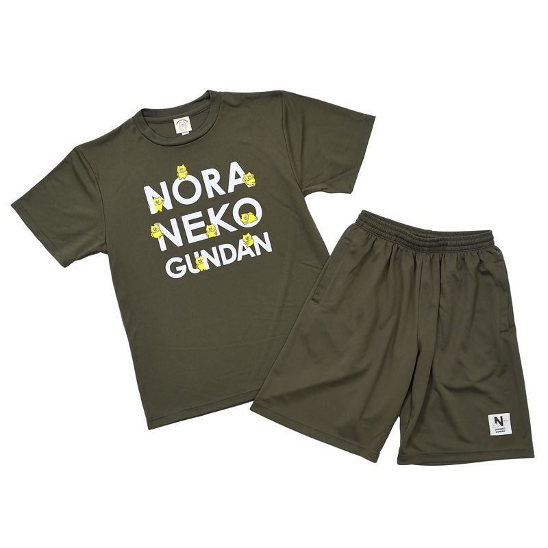 【ノラネコぐんだん】 ドライT シャツ& ドライパンツセット　ロゴ