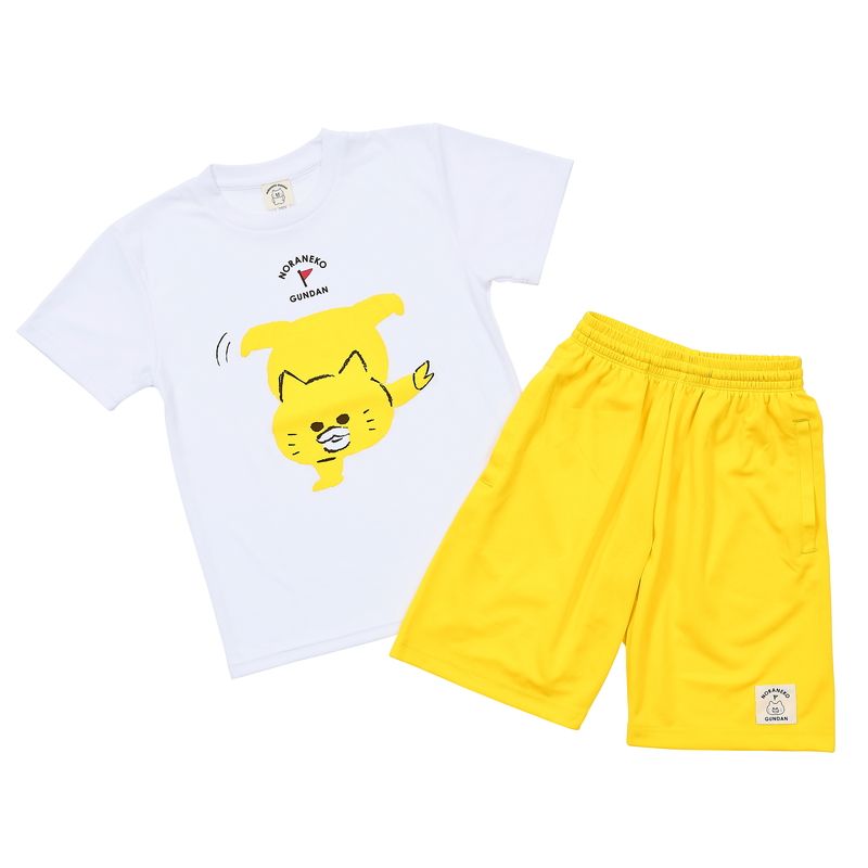 【ノラネコぐんだん】 ドライT シャツ& ドライパンツセット　さかだち　キッズサイズ