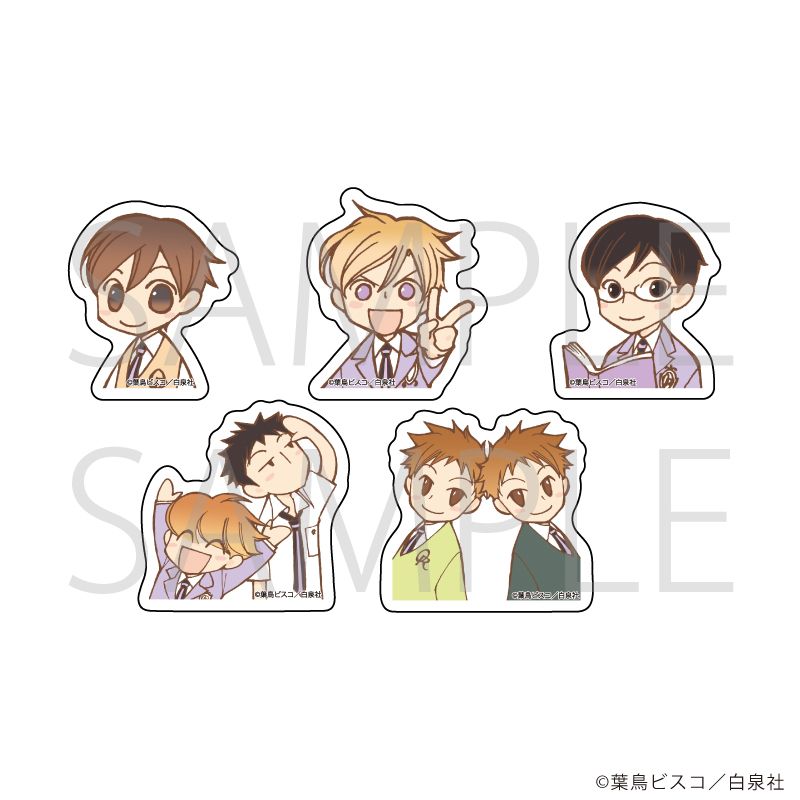 フレークシール(5種セット)「桜蘭高校ホスト部」01/ミニキャラデザイン