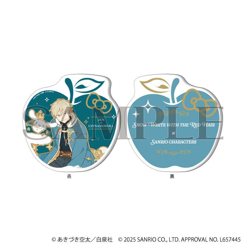 ダイカットクッション「赤髪の白雪姫×サンリオキャラクターズ」02/ゼン×シナモロール(コラボイラスト)