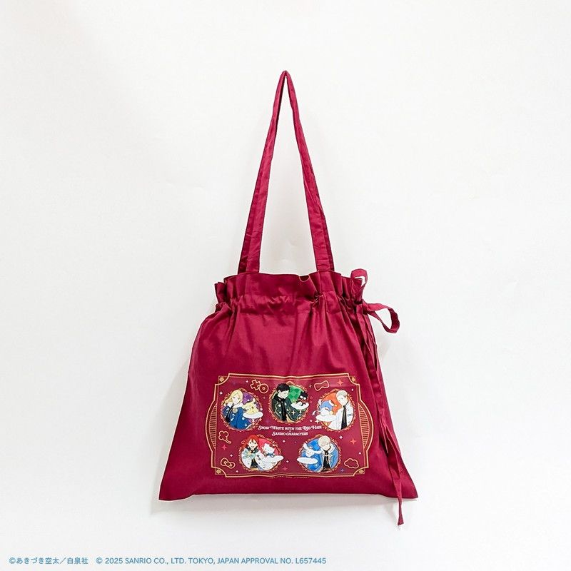 ギャザートートバッグ「赤髪の白雪姫×サンリオキャラクターズ」01/(コラボイラスト)
