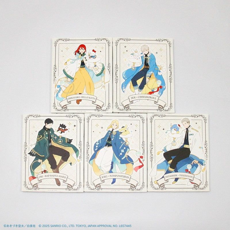 キャンバスボード「赤髪の白雪姫×サンリオキャラクターズ」01/白雪×ハローキティ(コラボイラスト)