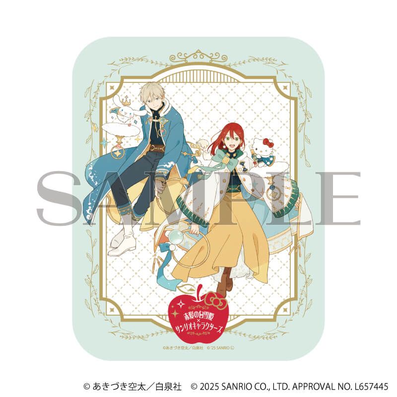 ブリューム缶小物入れ「赤髪の白雪姫×サンリオキャラクターズ」01/Aパターン(コラボイラスト)