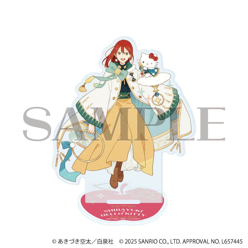 アクリルスタンド「赤髪の白雪姫×サンリオキャラクターズ」01/白雪×ハローキティ(コラボイラスト)