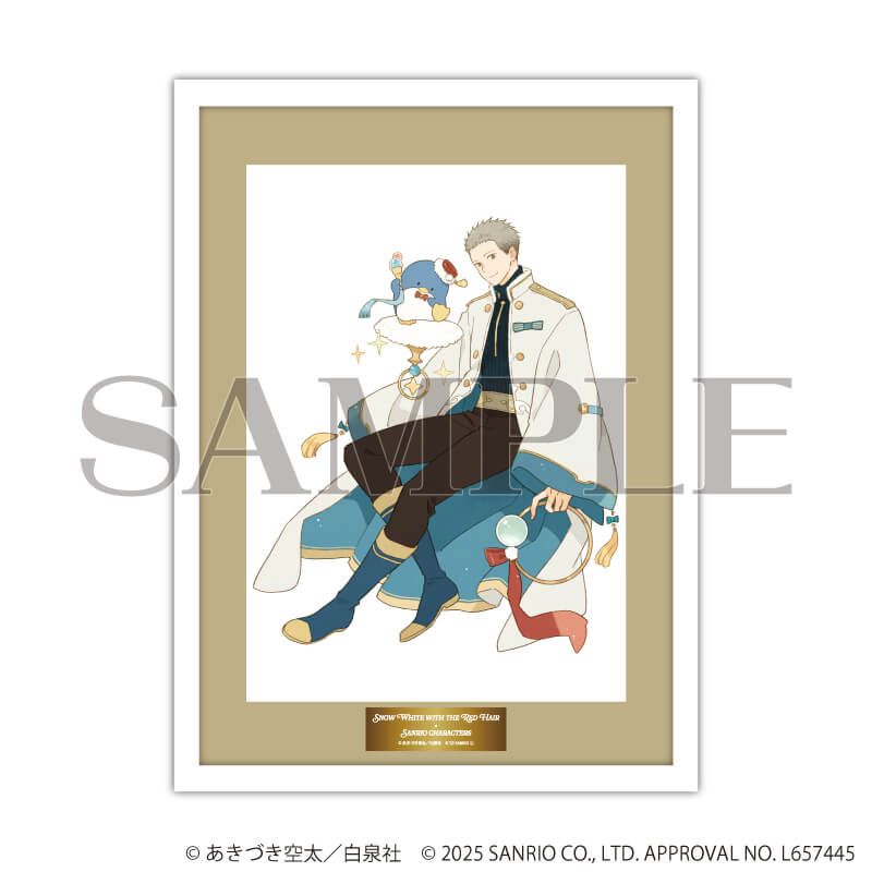 高精細複製原画（額付き）「赤髪の白雪姫×サンリオキャラクターズ」03/ミツヒデ×タキシードサム(コラボイラスト)
