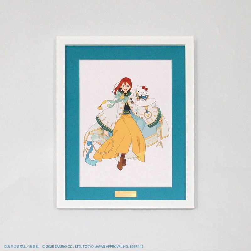 高精細複製原画（額付き）「赤髪の白雪姫×サンリオキャラクターズ」01/白雪×ハローキティ(コラボイラスト)