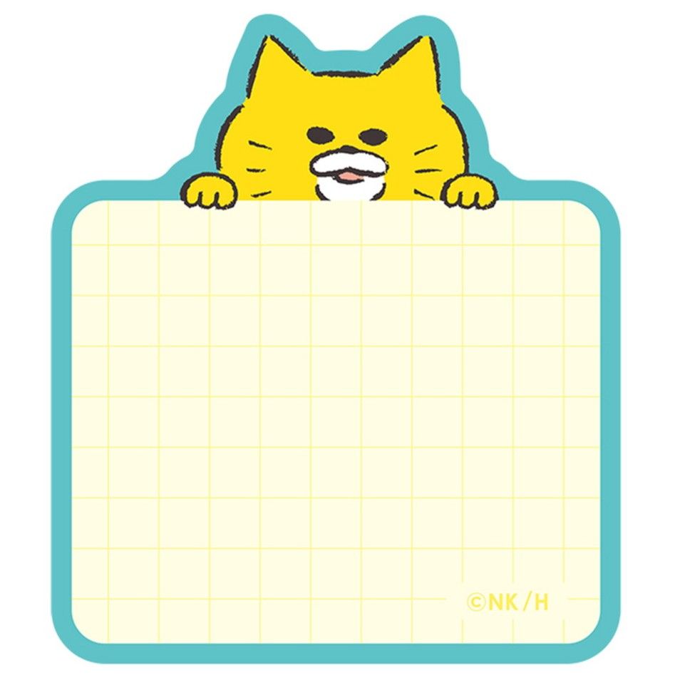 【ノラネコぐんだん】 ダイカット付箋　みずいろ