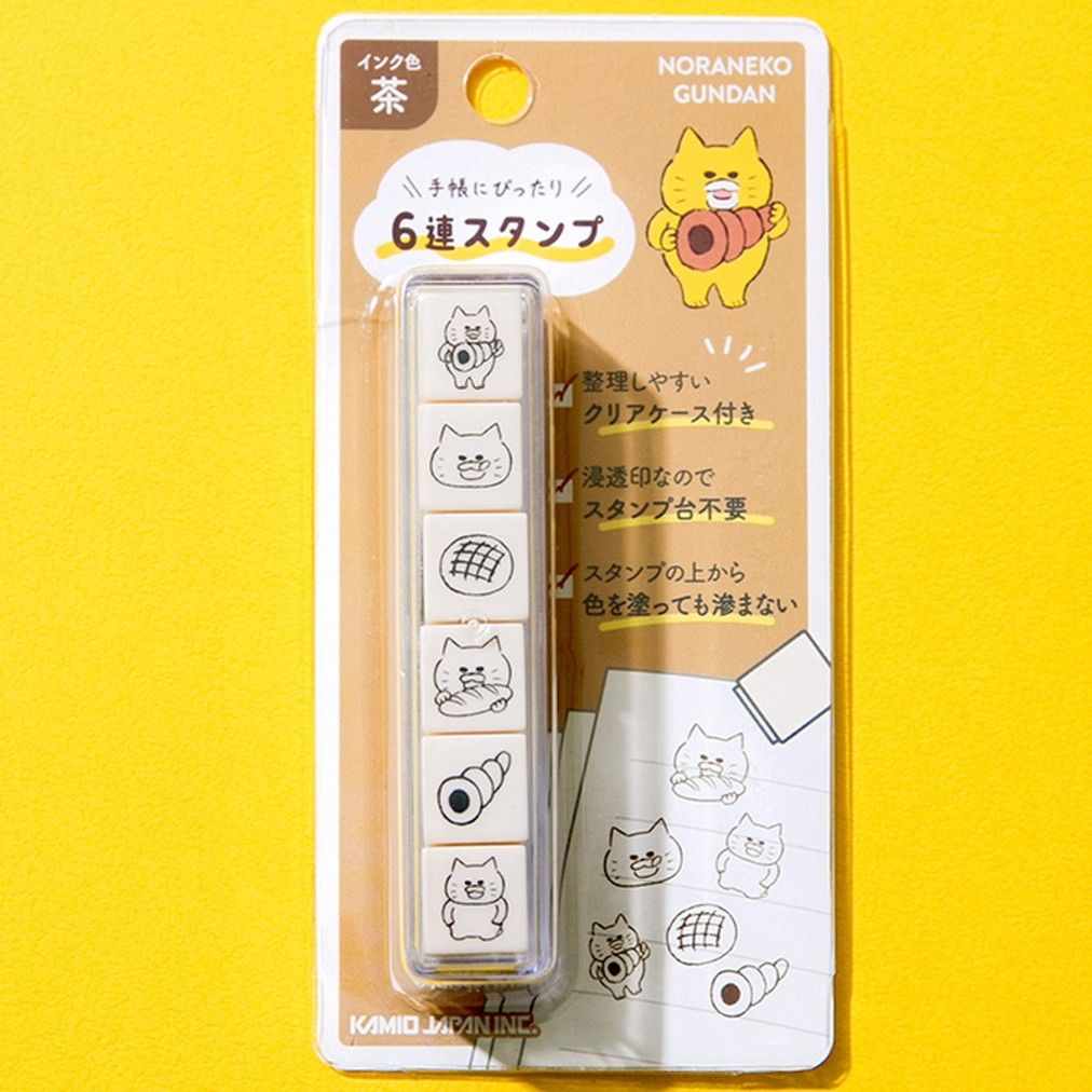 【ノラネコぐんだん】 6連スタンプ　パン