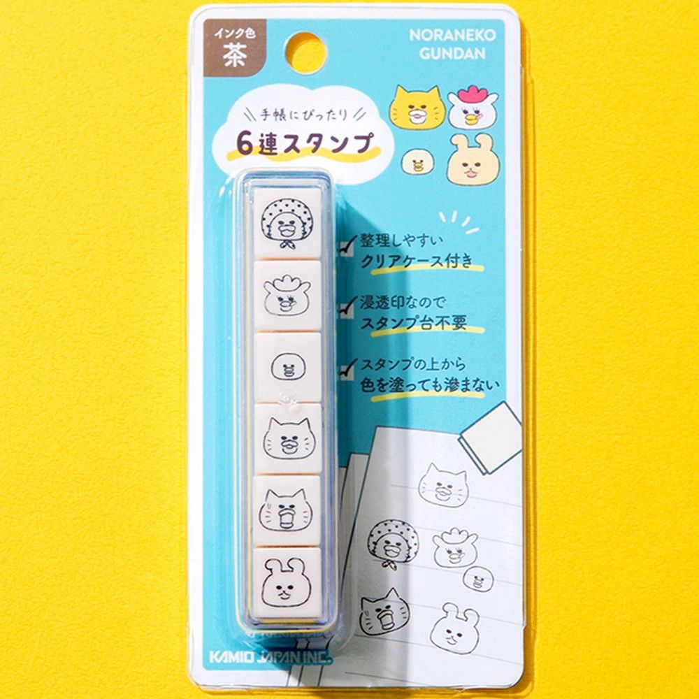 【ノラネコぐんだん】 6連スタンプ　かお