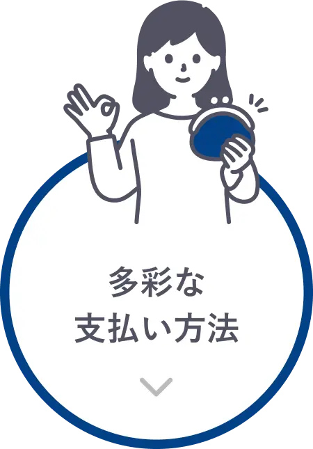 多彩な支払い方法のページ内リンク